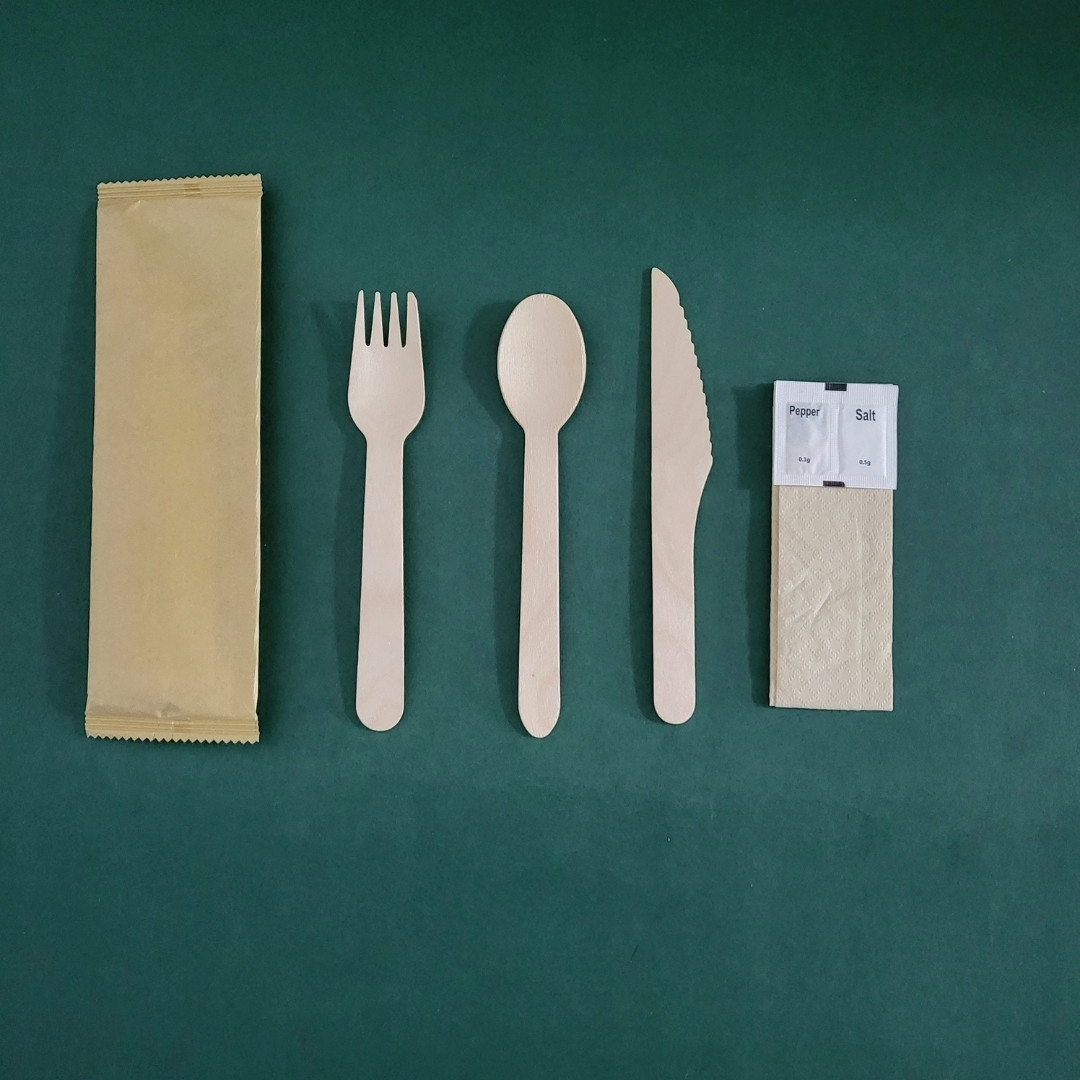 Wooden Cutlery Set 6In1