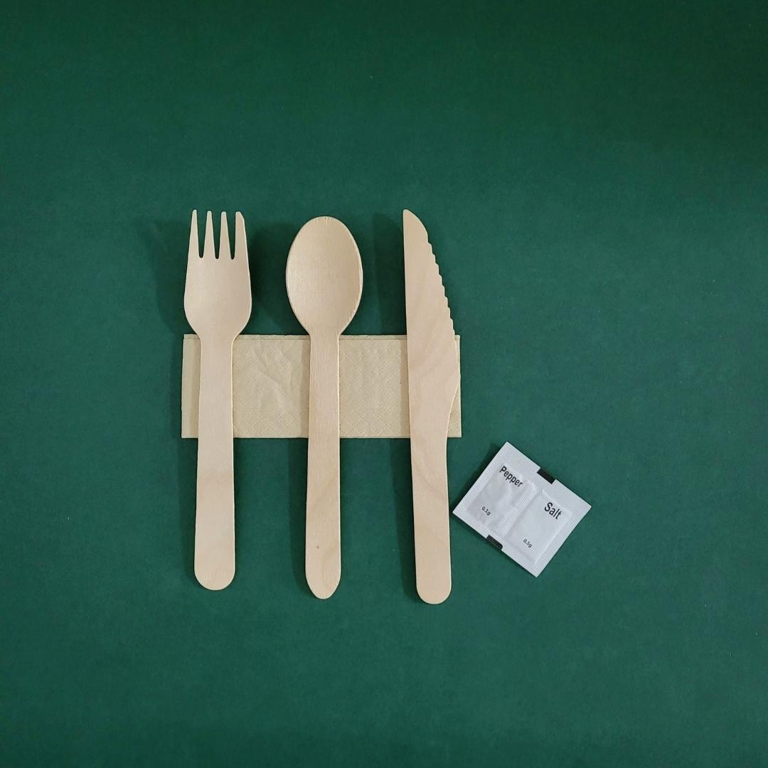 Wooden Cutlery Set 6In1